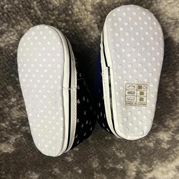 Tan And Black Tiny Polka Dot Canvas Shoes